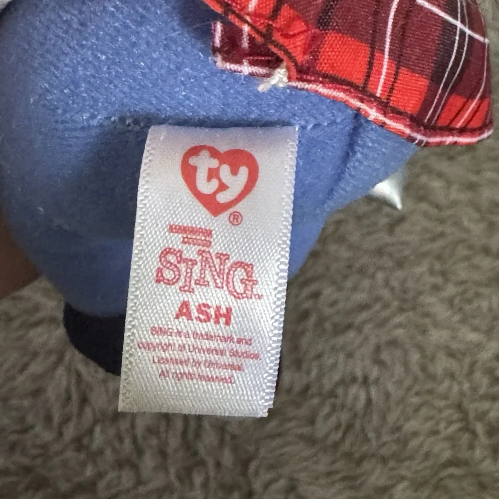 Ty Beanie Babies Ash The Porcupine Hedgehog Plush Sing Movie Toy With Microphone